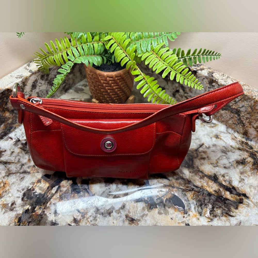 Wilsons Leather Red/Orange Shoulder Bag with Wallet - Picture 15 of 15